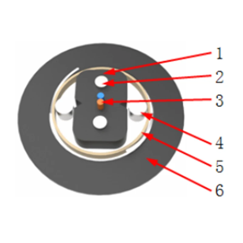 Câble de chute de fibre optique de type arc blindé