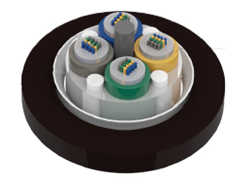 Câble à fibre optique toronné non blindé à tube libre GYDTA